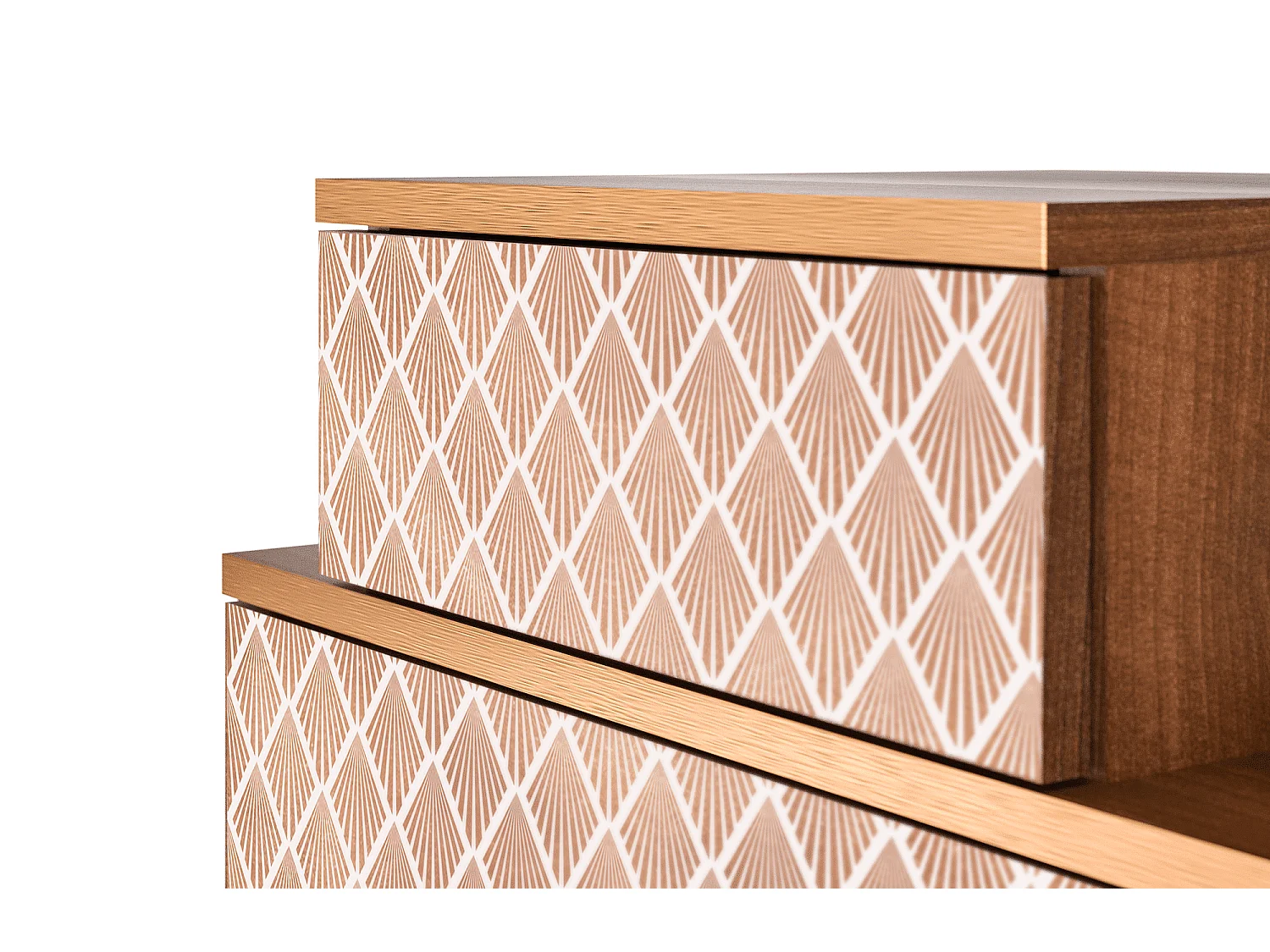 Nachttisch - 58х58х41 cm - NS1 - Pastel Sunrise, Walnuss