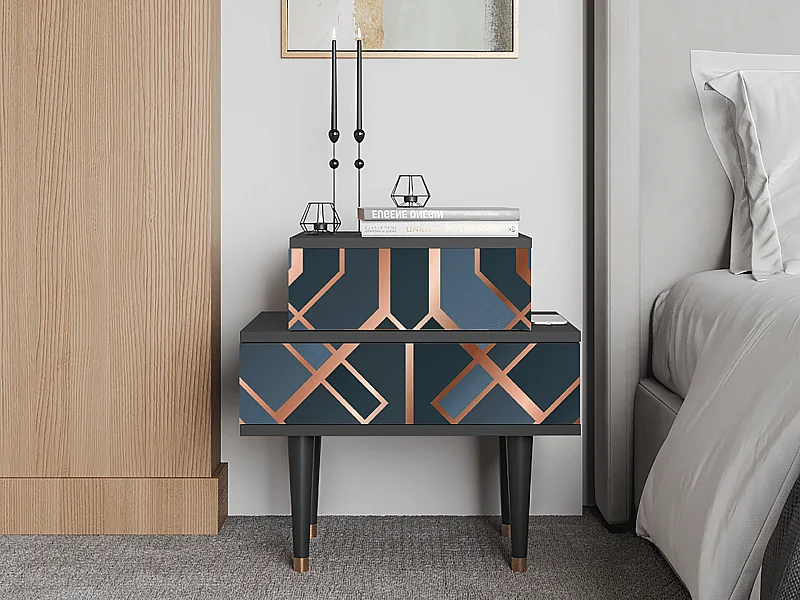 Comodino - 58х58х41 cm - NS1 - Ashy 1920', Antracite