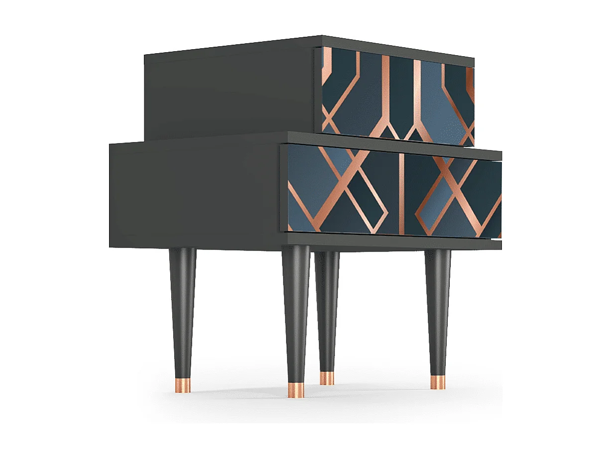 Comodino - 58х58х41 cm - NS1 - Ashy 1920', Antracite