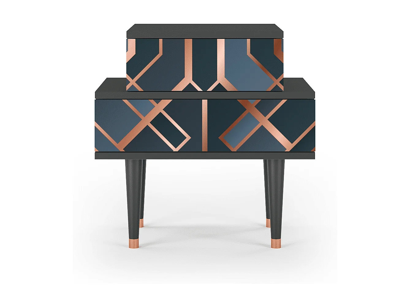 Table de nuit - 58х58х41 cm - NS1 - Ashy 1920', Anthracite