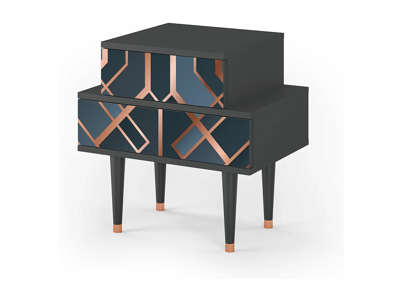 Table de nuit - 58х58х41 cm - NS1 - Ashy 1920', Anthracite