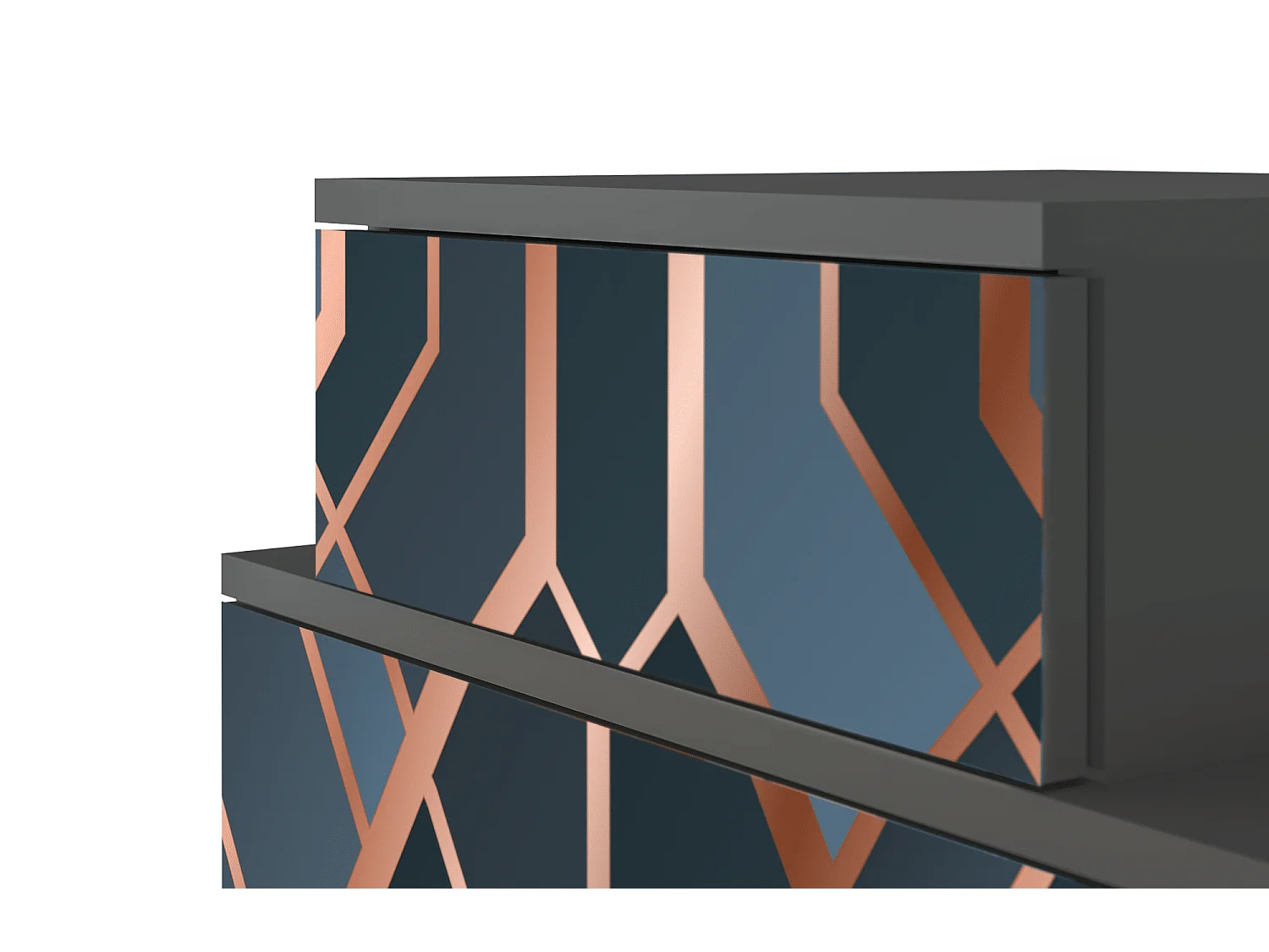 Table de nuit - 58х58х41 cm - NS1 - Ashy 1920', Anthracite