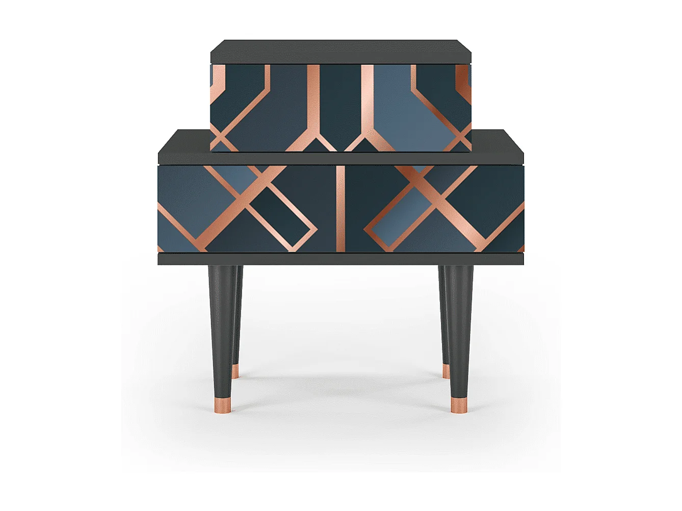 Table de nuit - 58х58х41 cm - NS1 - Ashy 1920', Anthracite