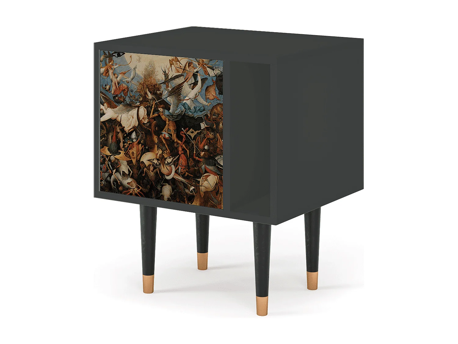 Stolik nocny - 57х69х48 cm - S2 - The Fall, Antracyt