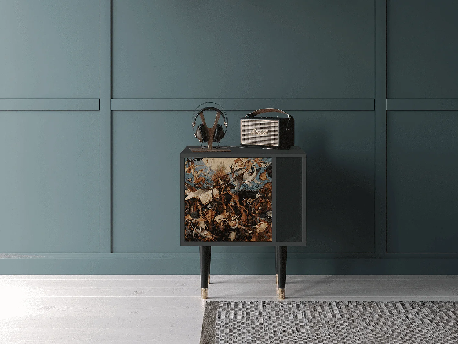 Stolik nocny - 57х69х48 cm - S2 - The Fall, Antracyt