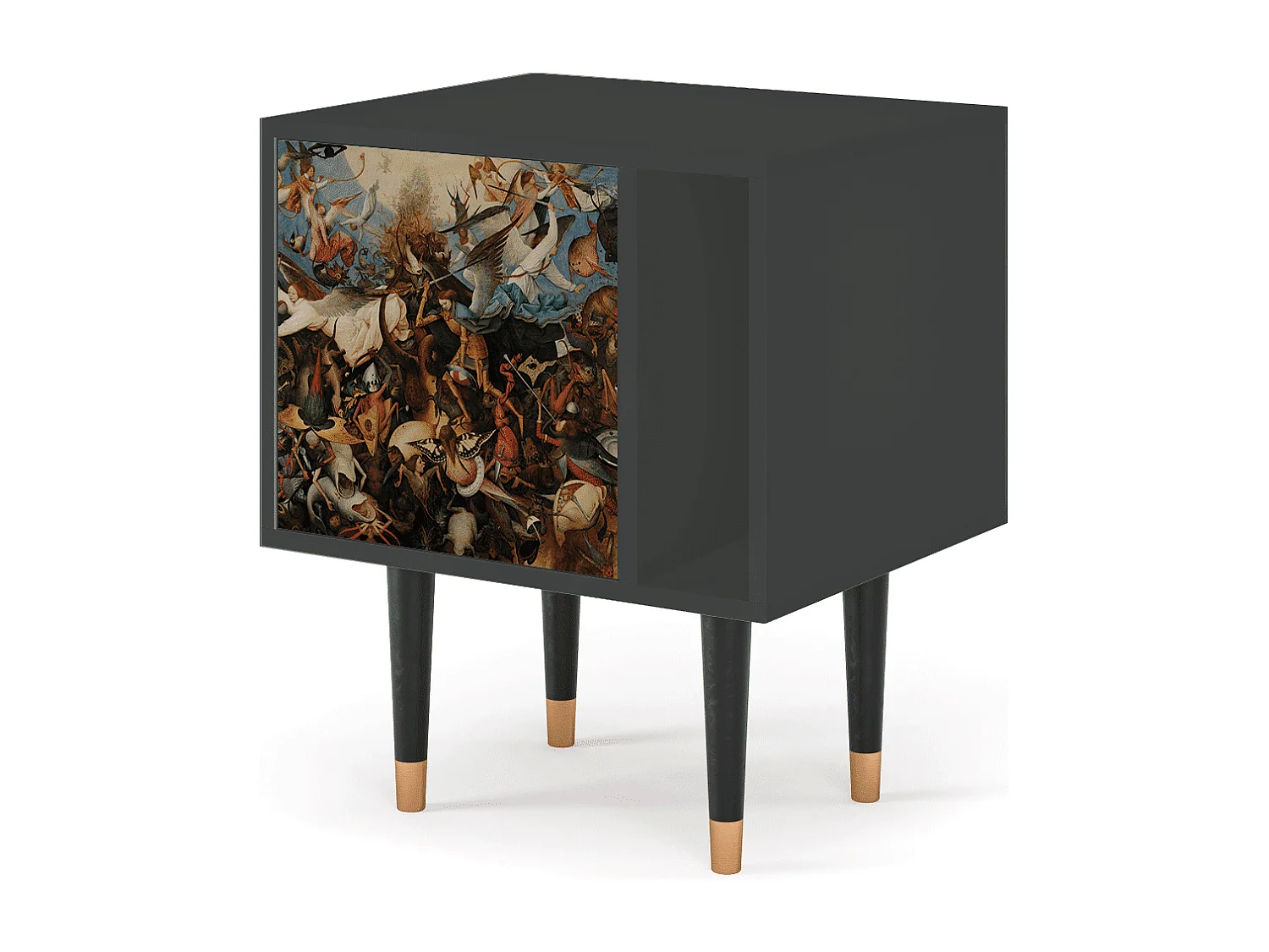 Stolik nocny - 57х69х48 cm - S2 - The Fall, Antracyt