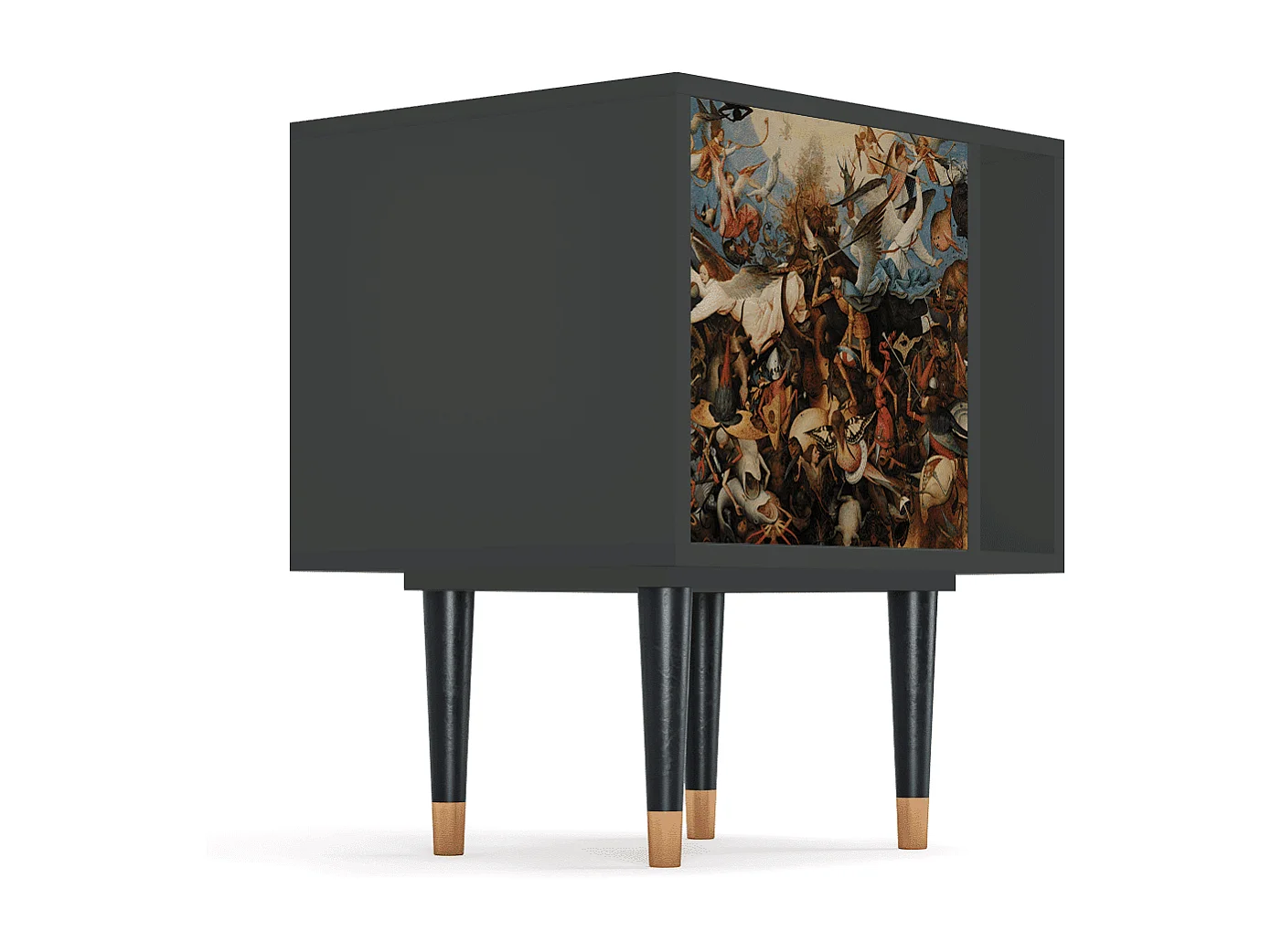 Stolik nocny - 57х69х48 cm - S2 - The Fall, Antracyt