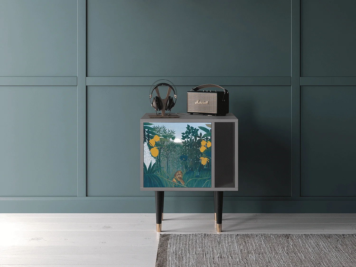 Table de nuit - 57х69х48 cm - S2 - The Repast of the Lion, Gris