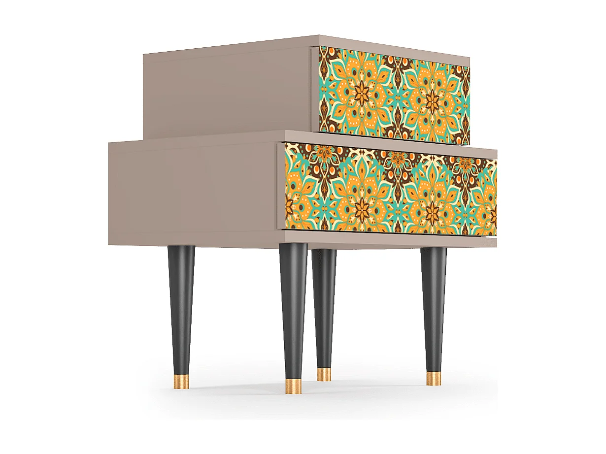 Table de nuit - 58х58х41 cm - NS1 - Indian Spices, Latte