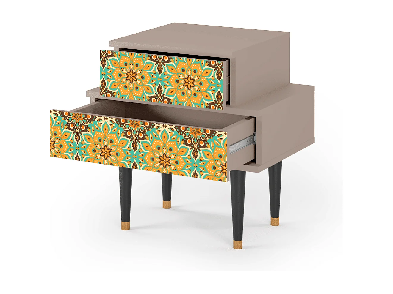 Table de nuit - 58х58х41 cm - NS1 - Indian Spices, Latte