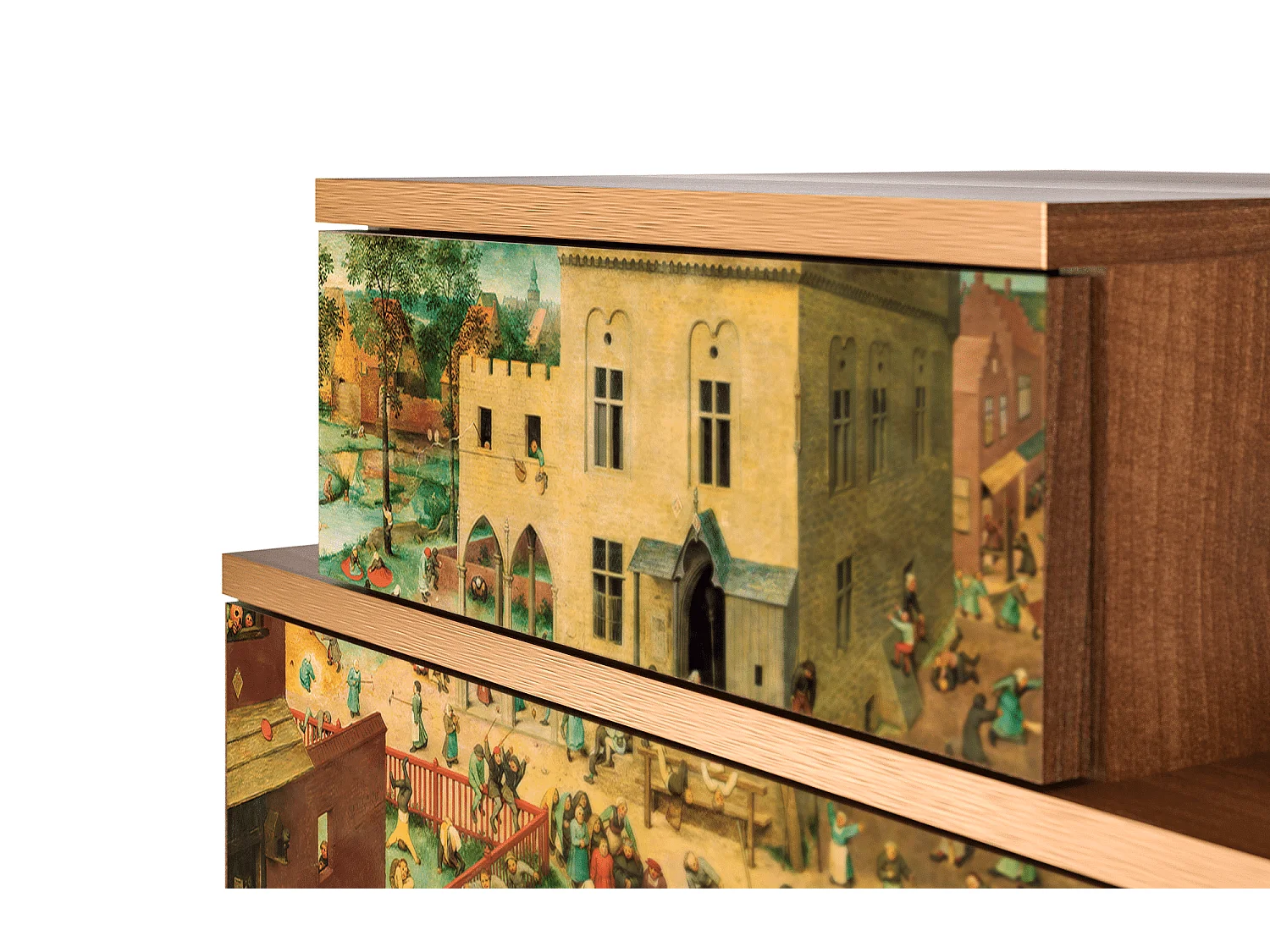 Stolik nocny - 58х58х41 cm - NS1 - Children Games, Orzech