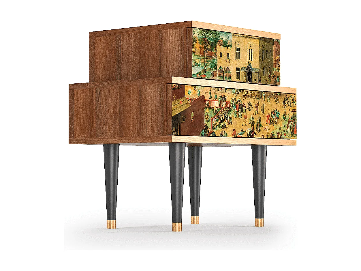 Table de nuit - 58х58х41 cm - NS1 - Children Games, Noyer