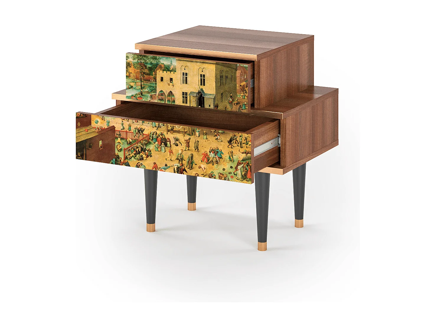 Table de nuit - 58х58х41 cm - NS1 - Children Games, Noyer