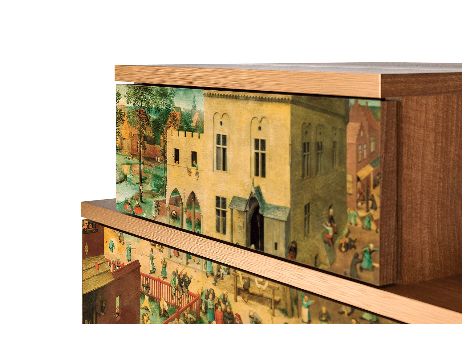 Stolik nocny - 58х58х41 cm - NS1 - Children Games, Orzech