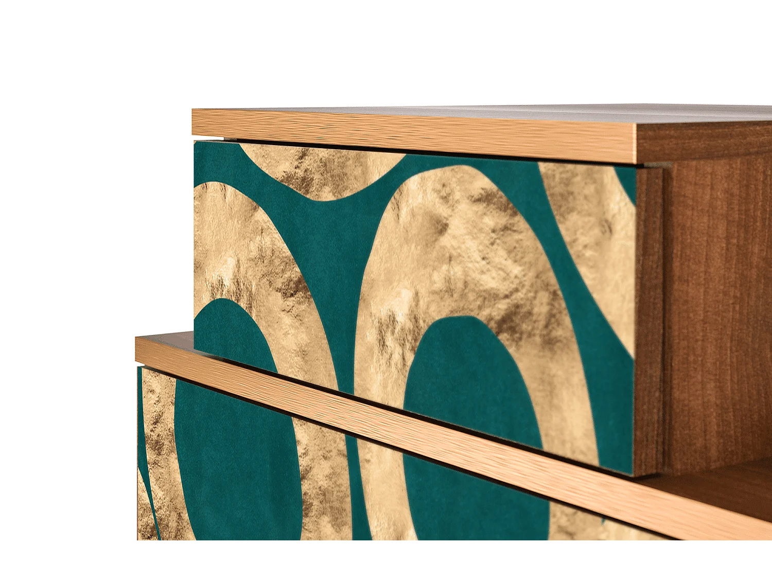 Stolik nocny - 58х58х41 cm - NS1 - Zircon Sphere, Orzech