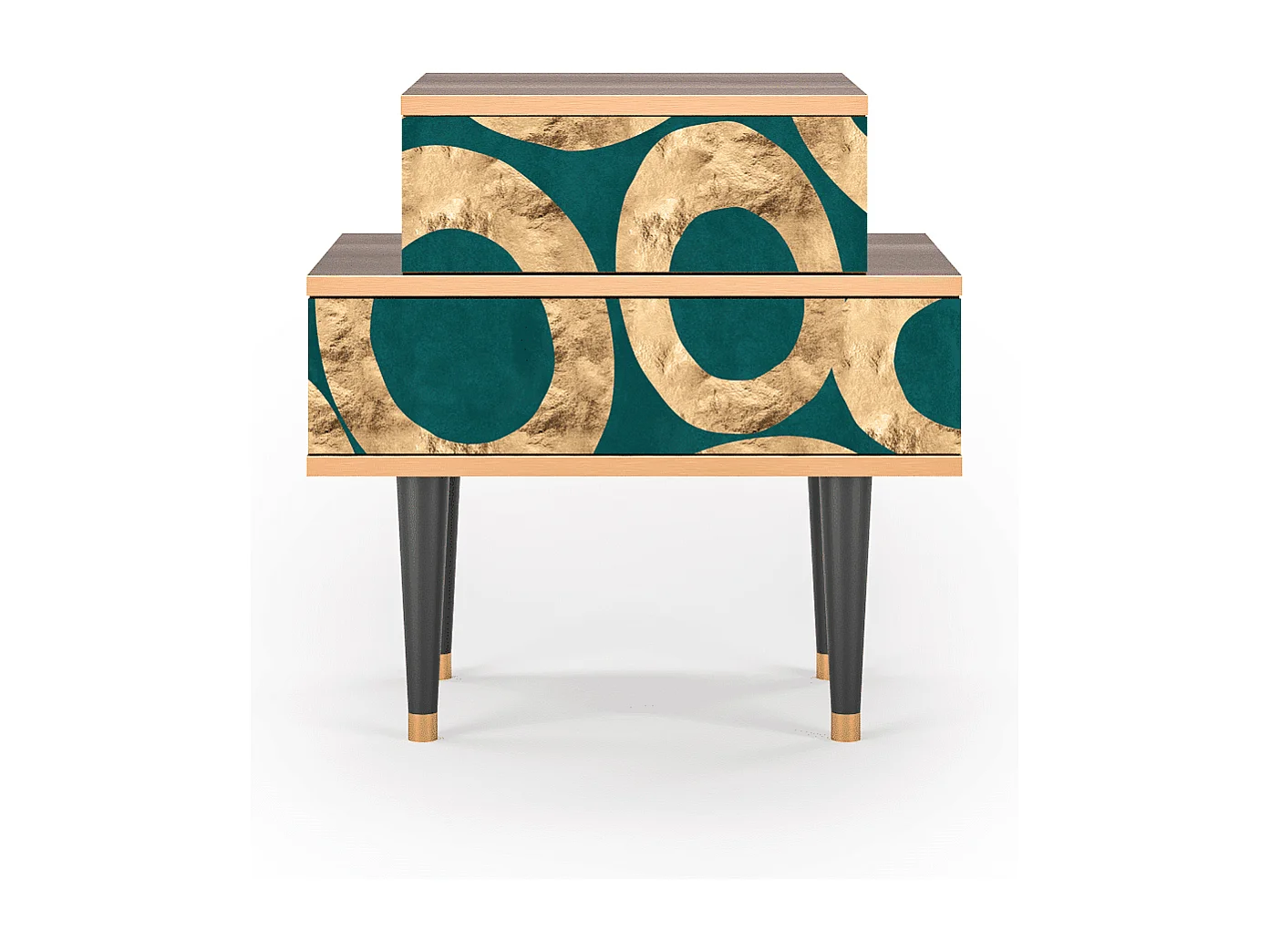 Table de nuit - 58х58х41 cm - NS1 - Zircon Sphere, Noyer