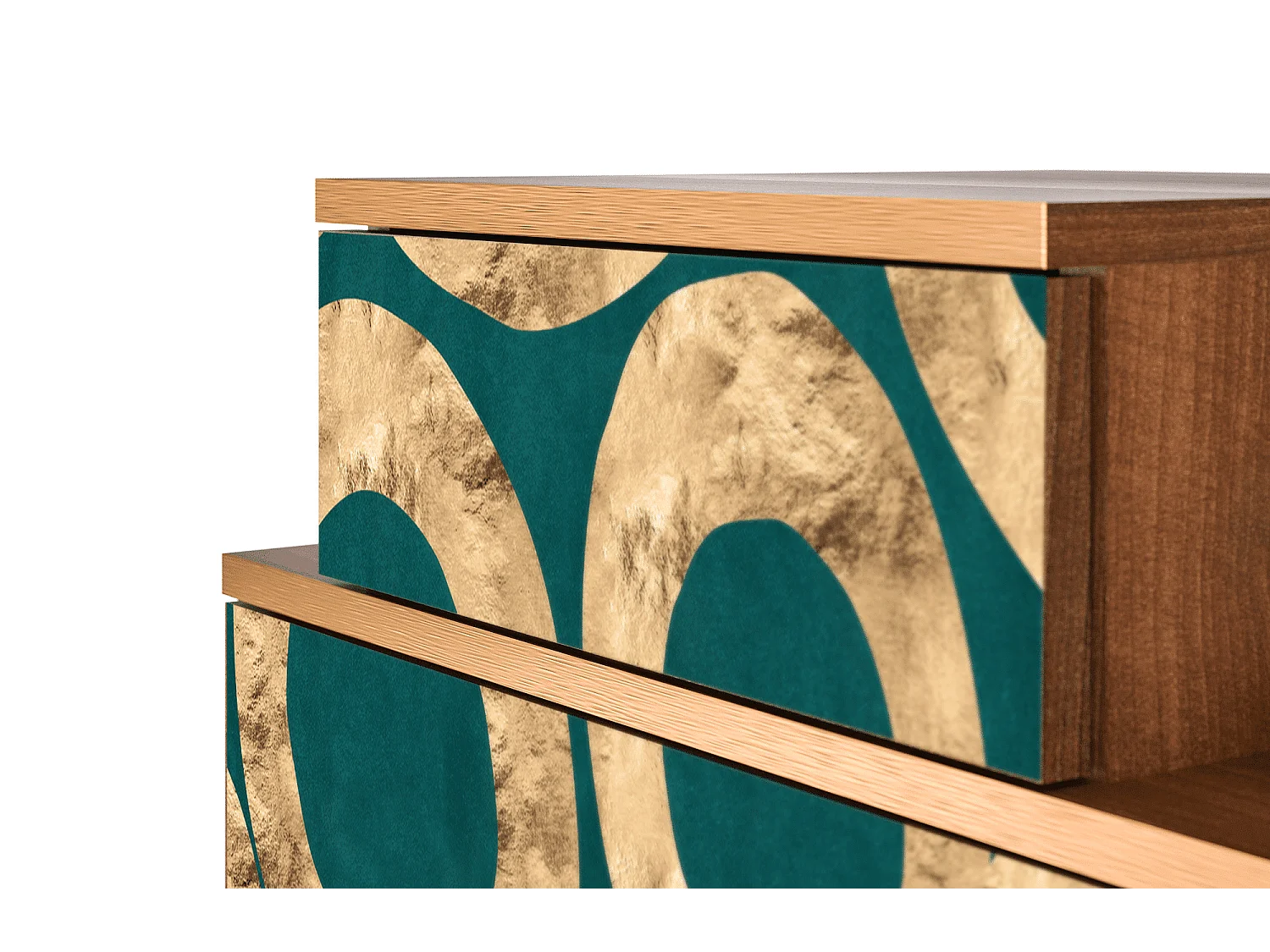 Table de nuit - 58х58х41 cm - NS1 - Zircon Sphere, Noyer