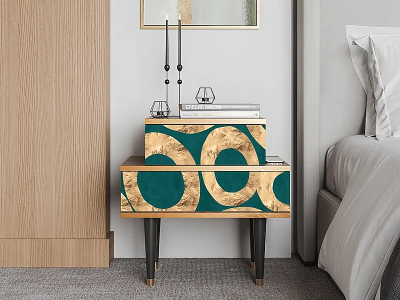 Nachtkastje - 58х58х41 cm - NS1 - Zircon Sphere, Walnoot