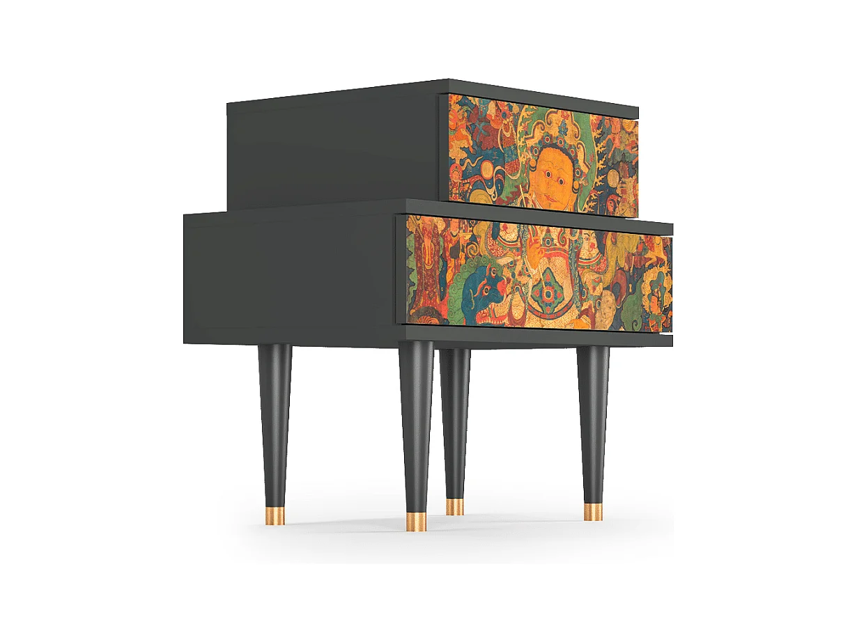 Table de nuit - 58х58х41 cm - NS1 - God by Vaisravana , Anthracite