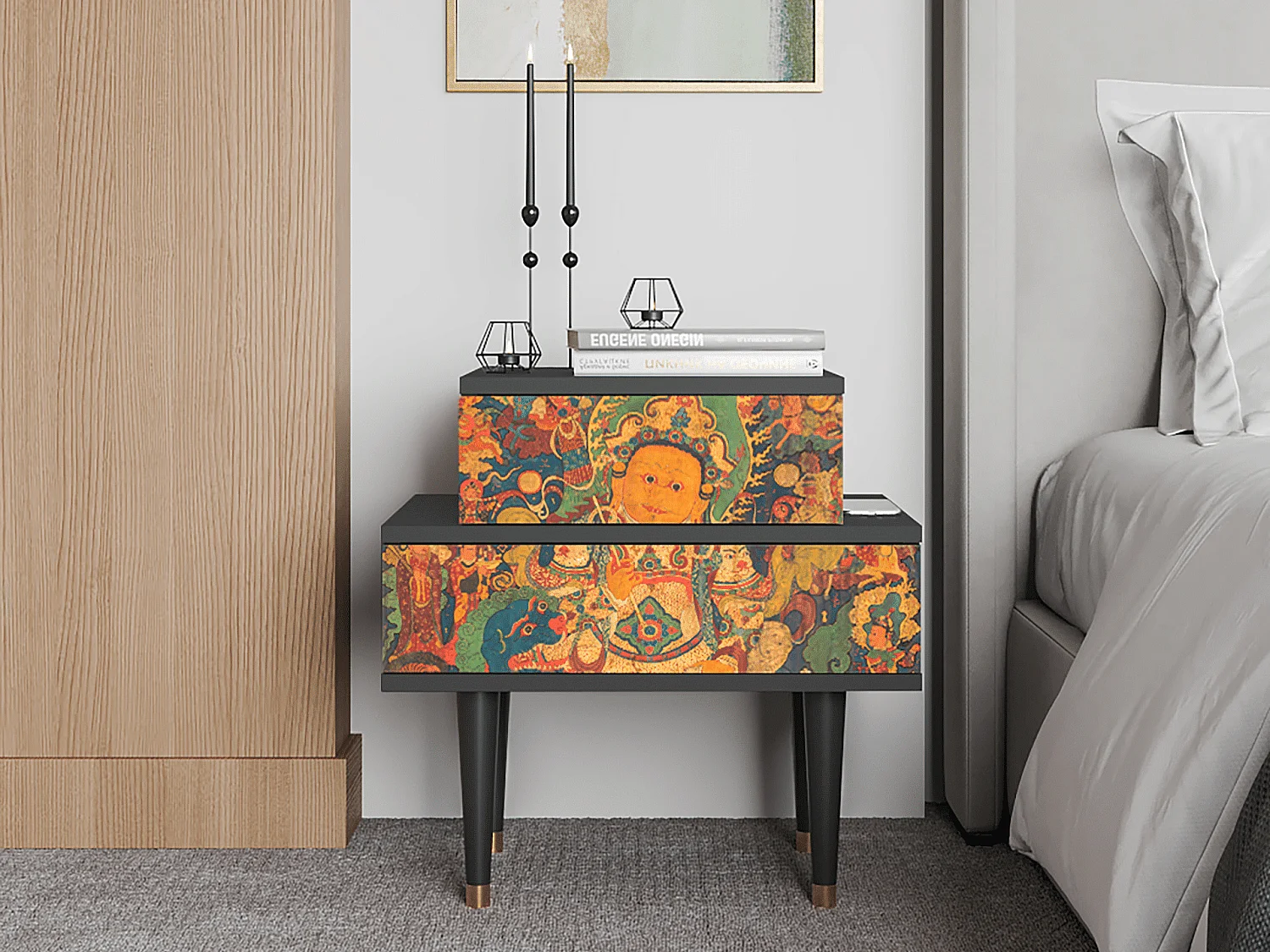 Criado-mudo - 58х58х41 cm - NS1 - God by Vaisravana , Antracite