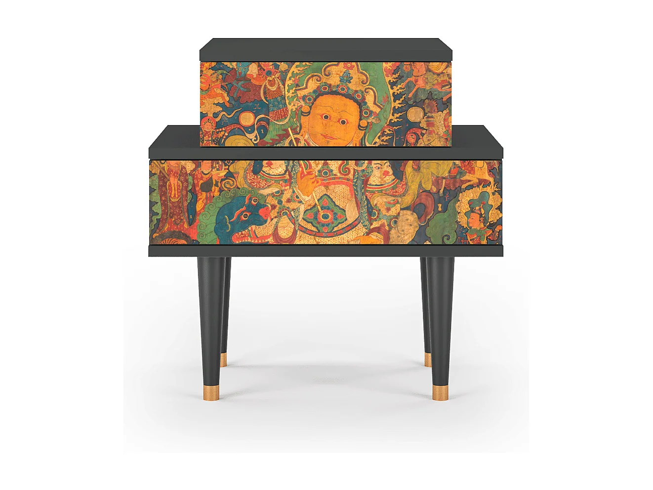 Stolik nocny - 58х58х41 cm - NS1 - God by Vaisravana , Antracyt