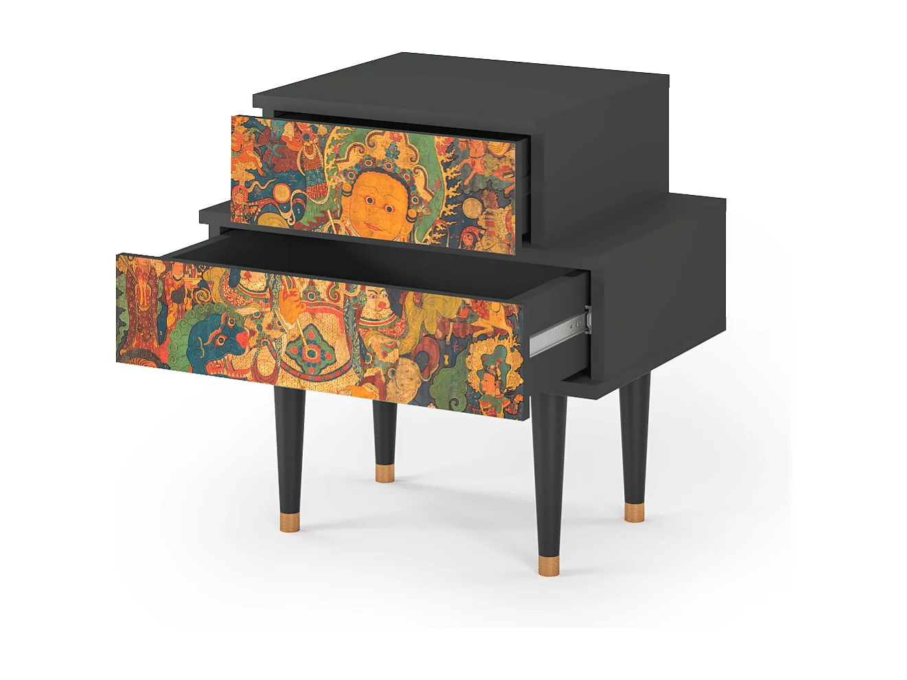 Stolik nocny - 58х58х41 cm - NS1 - God by Vaisravana , Antracyt