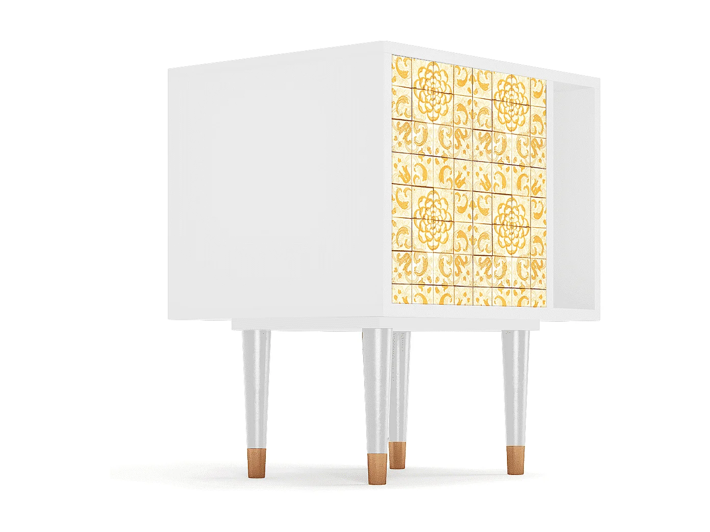 Nachtkastje - 57х69х48 cm - S2 - Sunshiny Tile, Wit