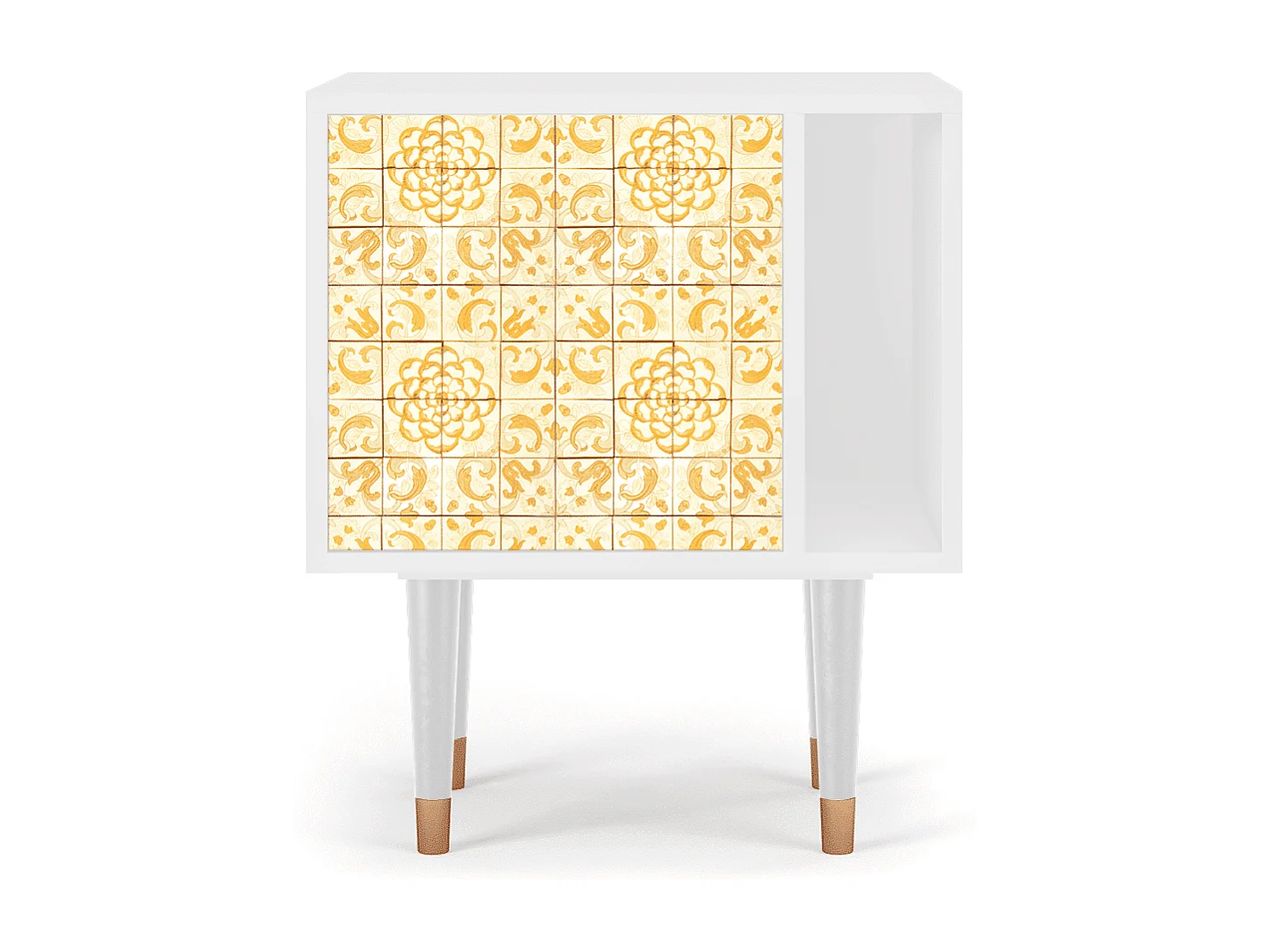 Table de nuit - 57х69х48 cm - S2 - Sunshiny Tile, Blanc