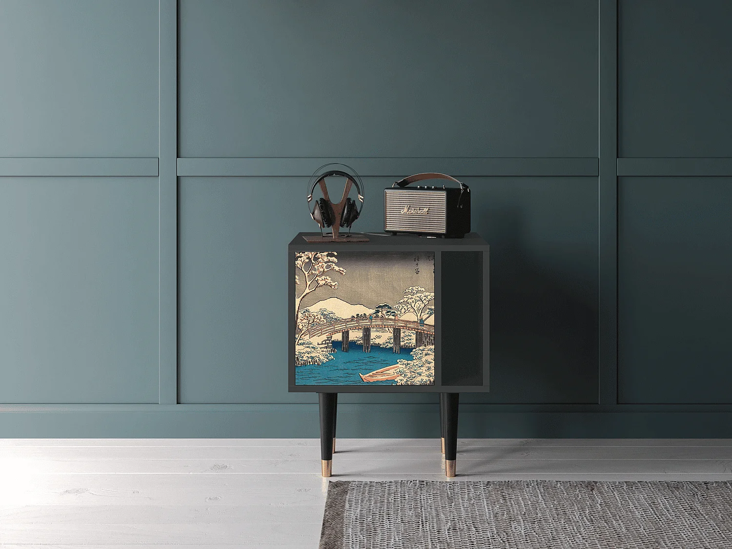 Table de nuit - 57х69х48 cm - S2 - Katabira River, Anthracite