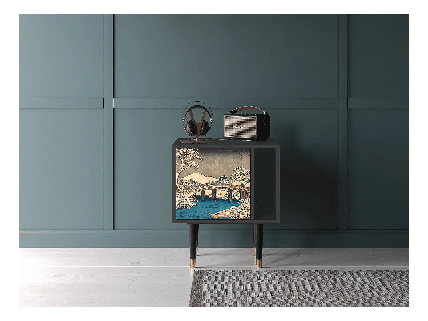 Table de nuit - 57х69х48 cm - S2 - Katabira River, Anthracite