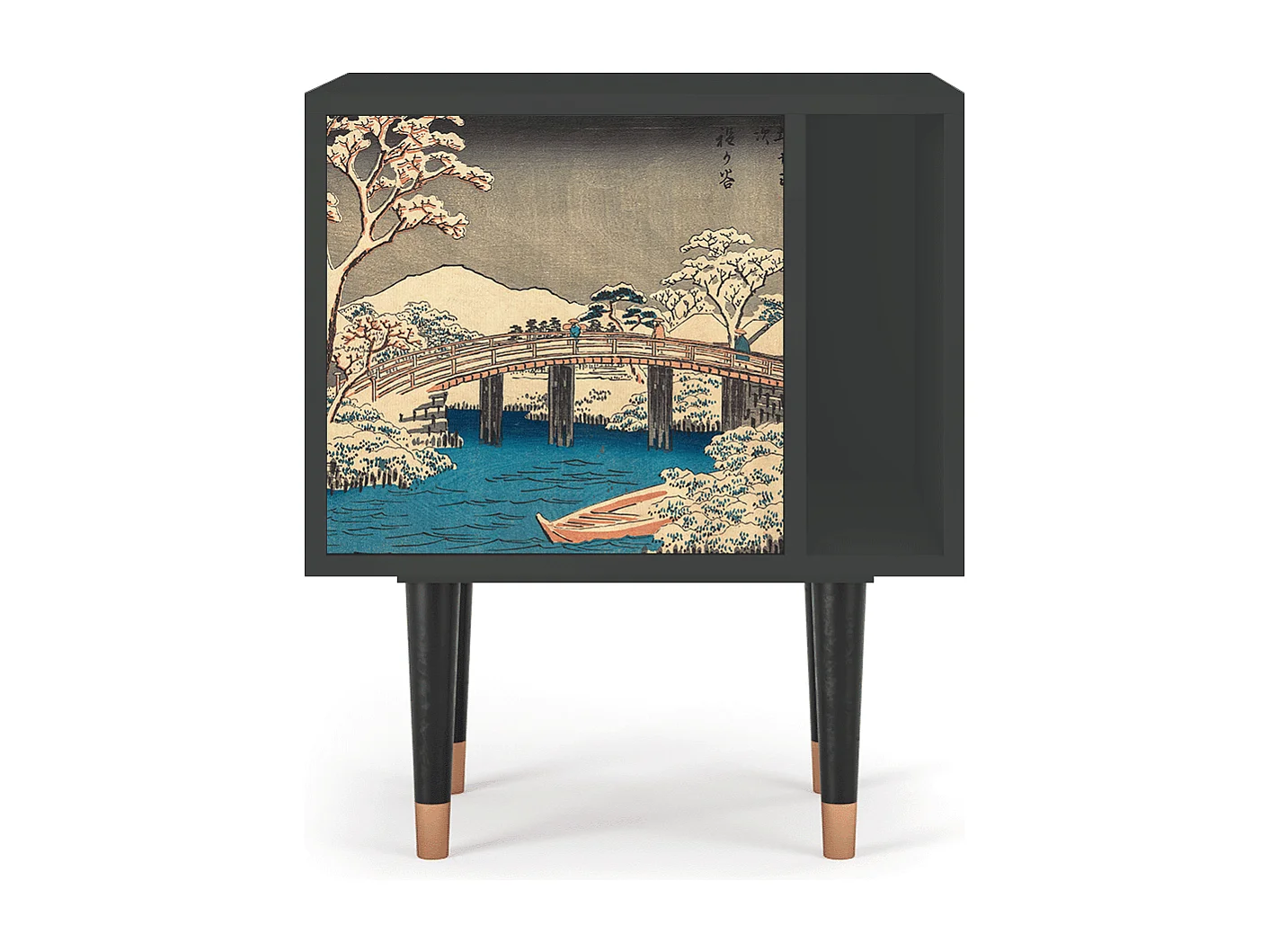 Table de nuit - 57х69х48 cm - S2 - Katabira River, Anthracite