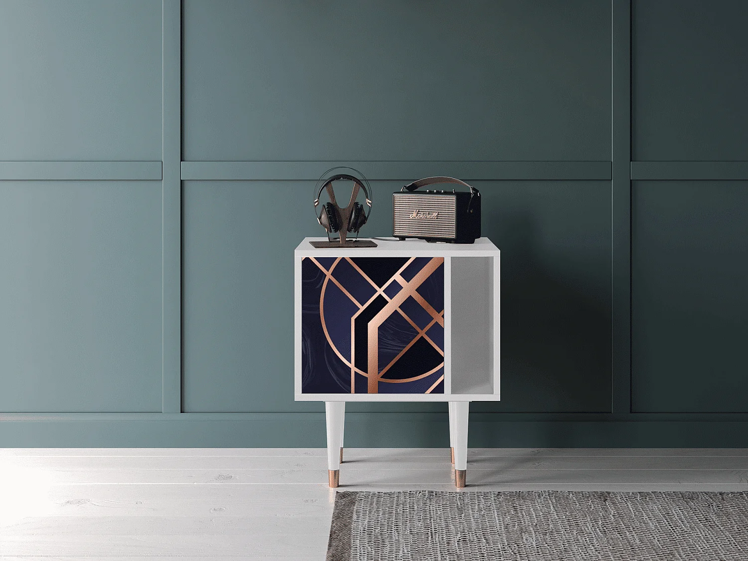 Criado-mudo - 57х69х48 cm - S2 - Purple Temple, Branco