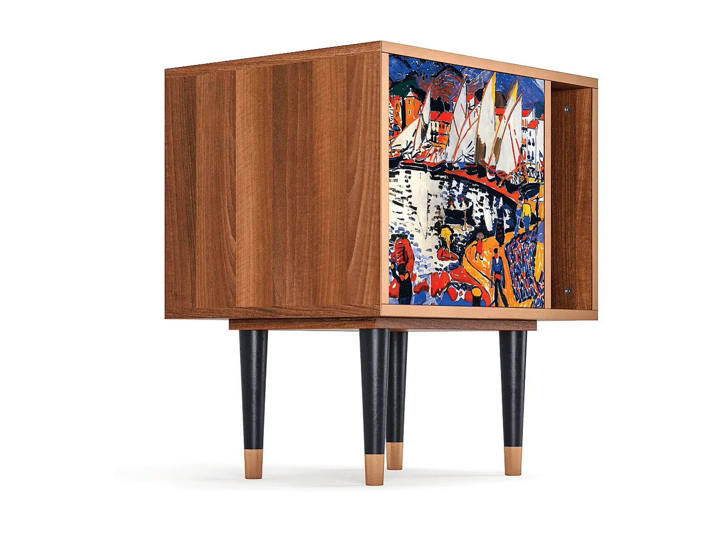 Table de nuit - 57х69х48 cm - S2 - Le Séchage des voiles , Noyer