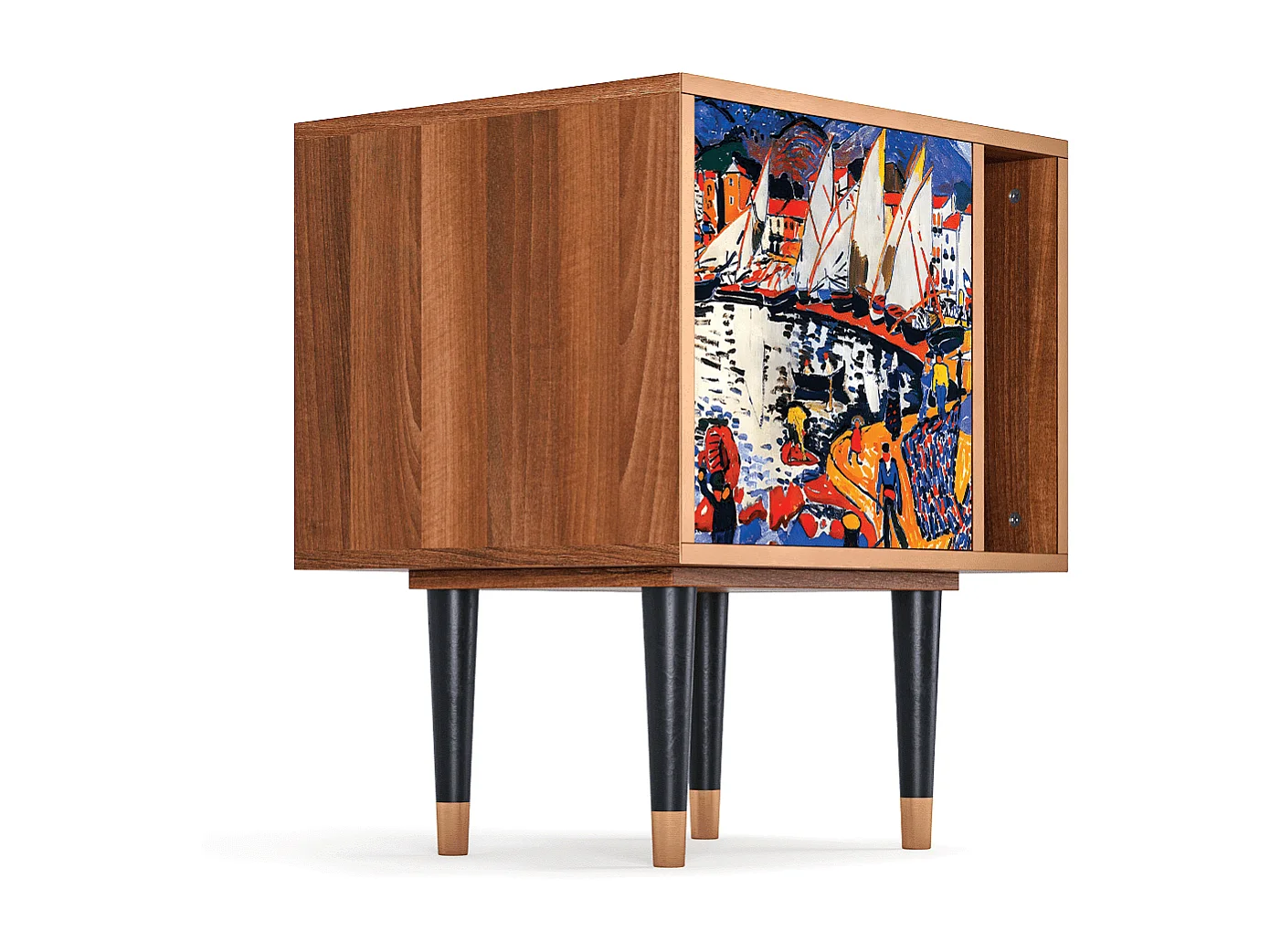 Table de nuit - 57х69х48 cm - S2 - Le Séchage des voiles , Noyer