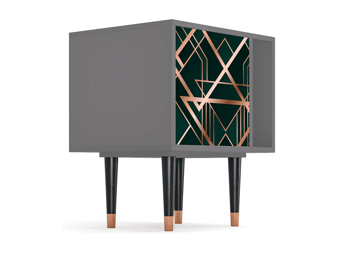 Table de nuit - 57х69х48 cm - S2 - Emerald Gatsby, Gris