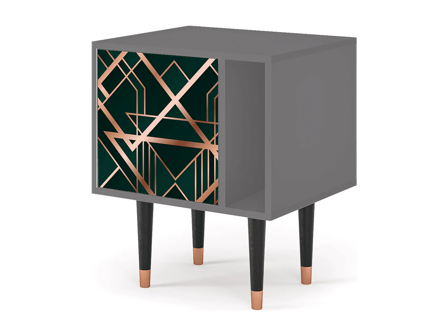 Nachttisch - 57х69х48 cm - S2 - Emerald Gatsby, Grau