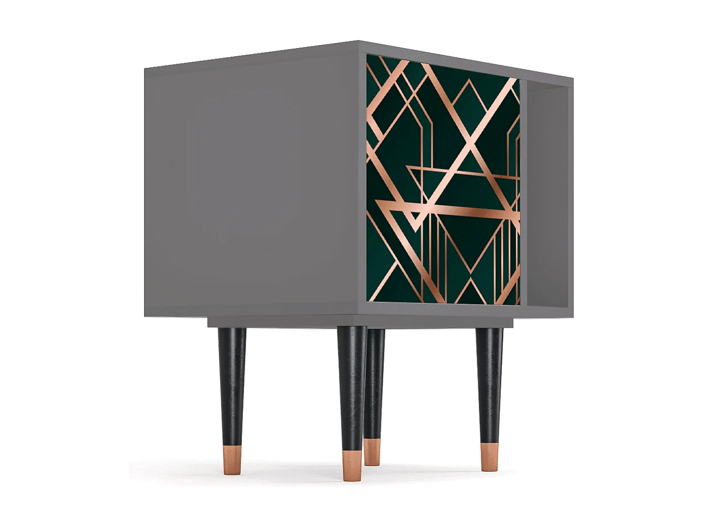 Nachttisch - 57х69х48 cm - S2 - Emerald Gatsby, Grau