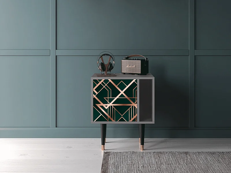 Table de nuit - 57х69х48 cm - S2 - Emerald Gatsby, Gris