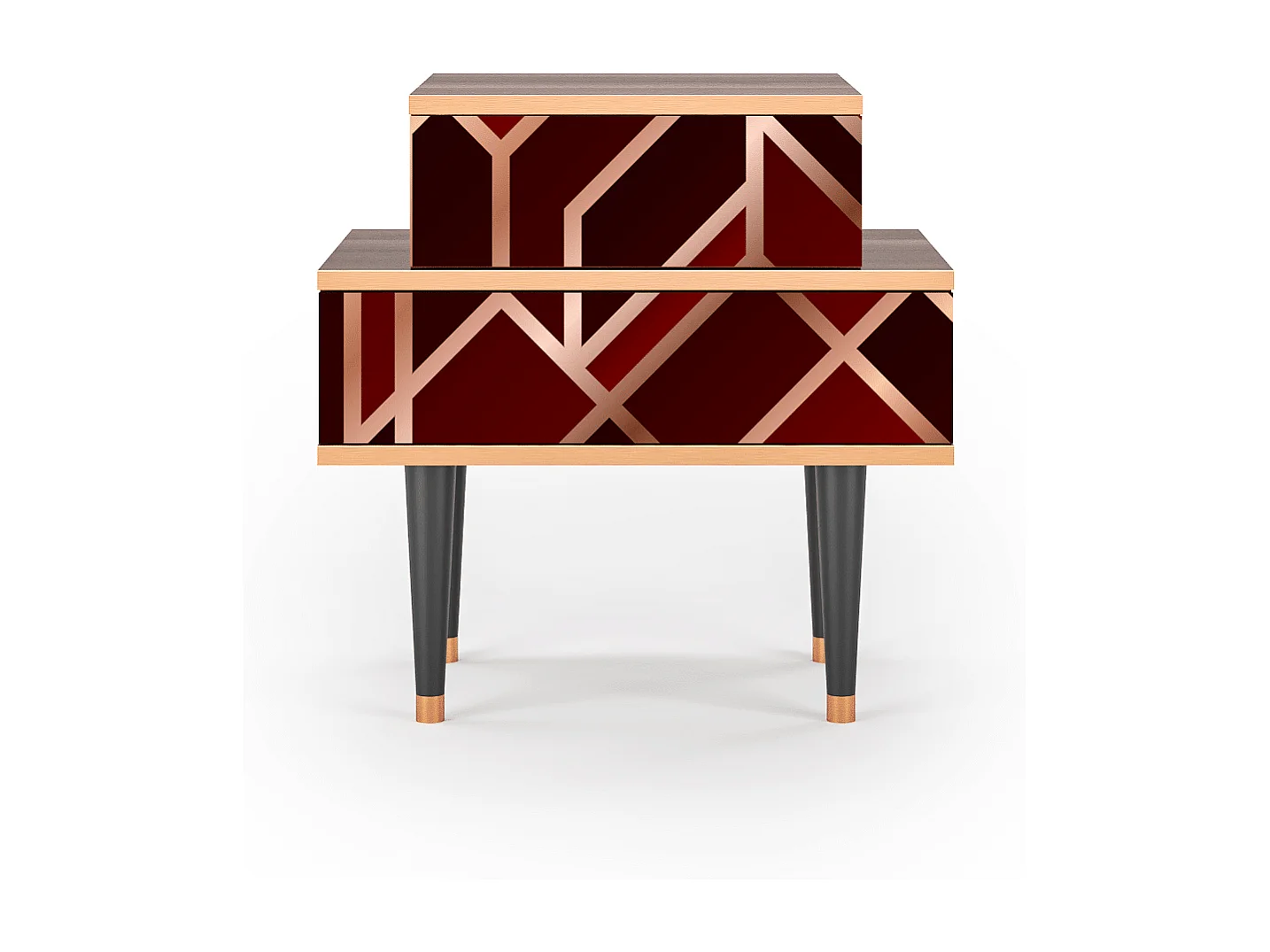 Table de nuit - 58х58х41 cm - NS1 - Velvet 1920's, Noyer