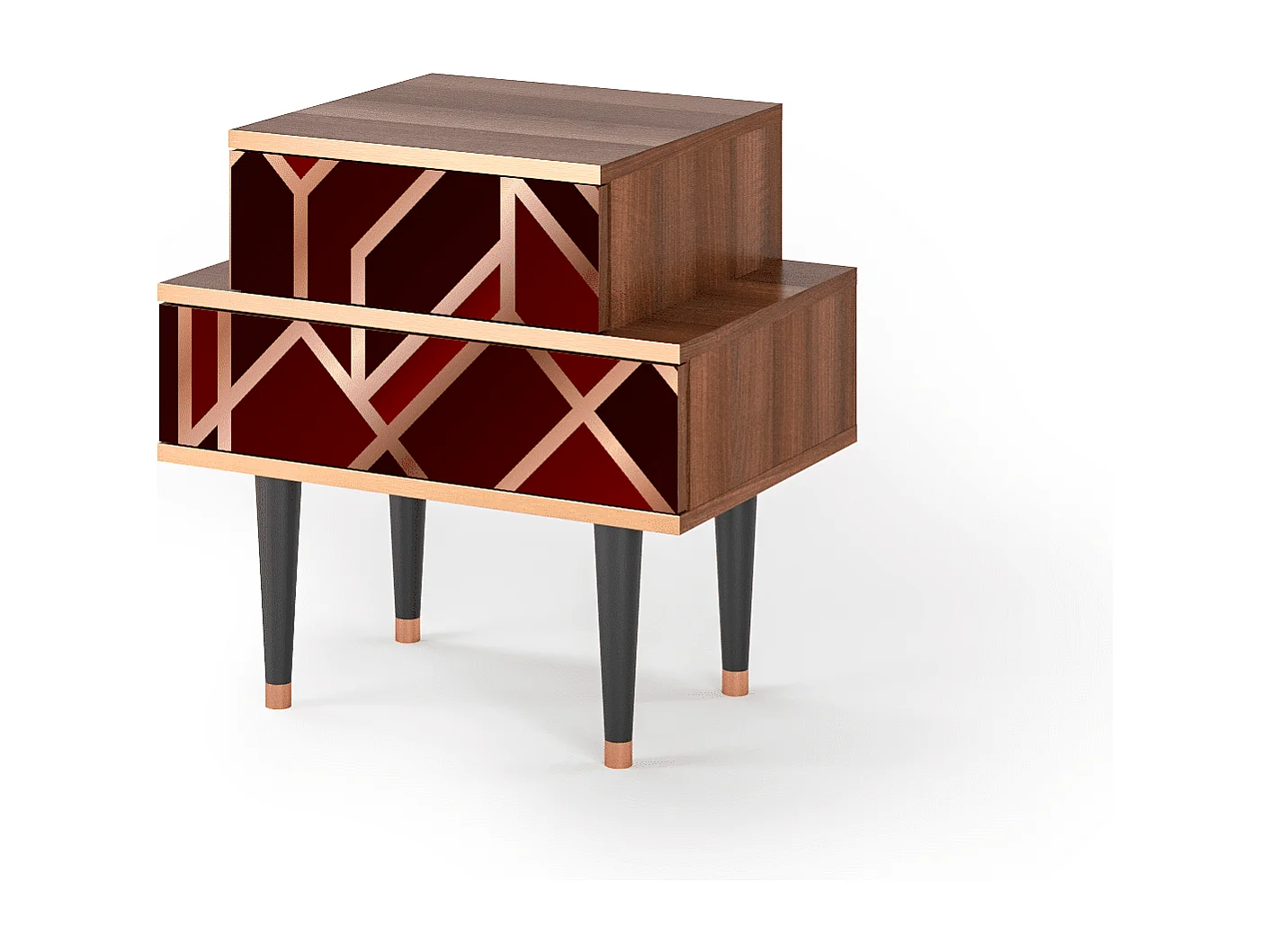 Table de nuit - 58х58х41 cm - NS1 - Velvet 1920's, Noyer