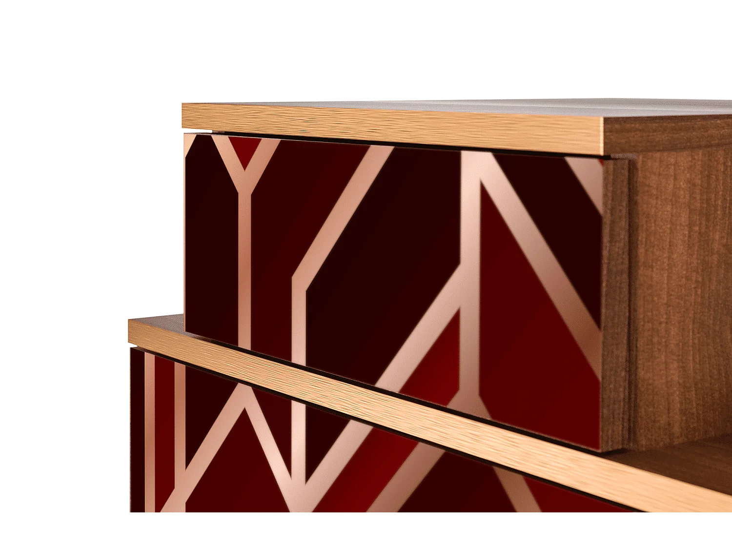 Table de nuit - 58х58х41 cm - NS1 - Velvet 1920's, Noyer