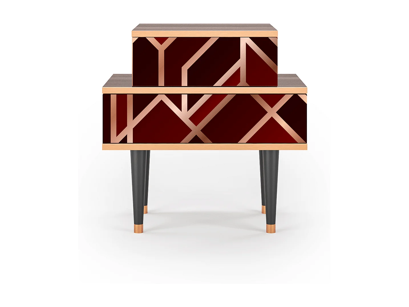 Table de nuit - 58х58х41 cm - NS1 - Velvet 1920's, Noyer