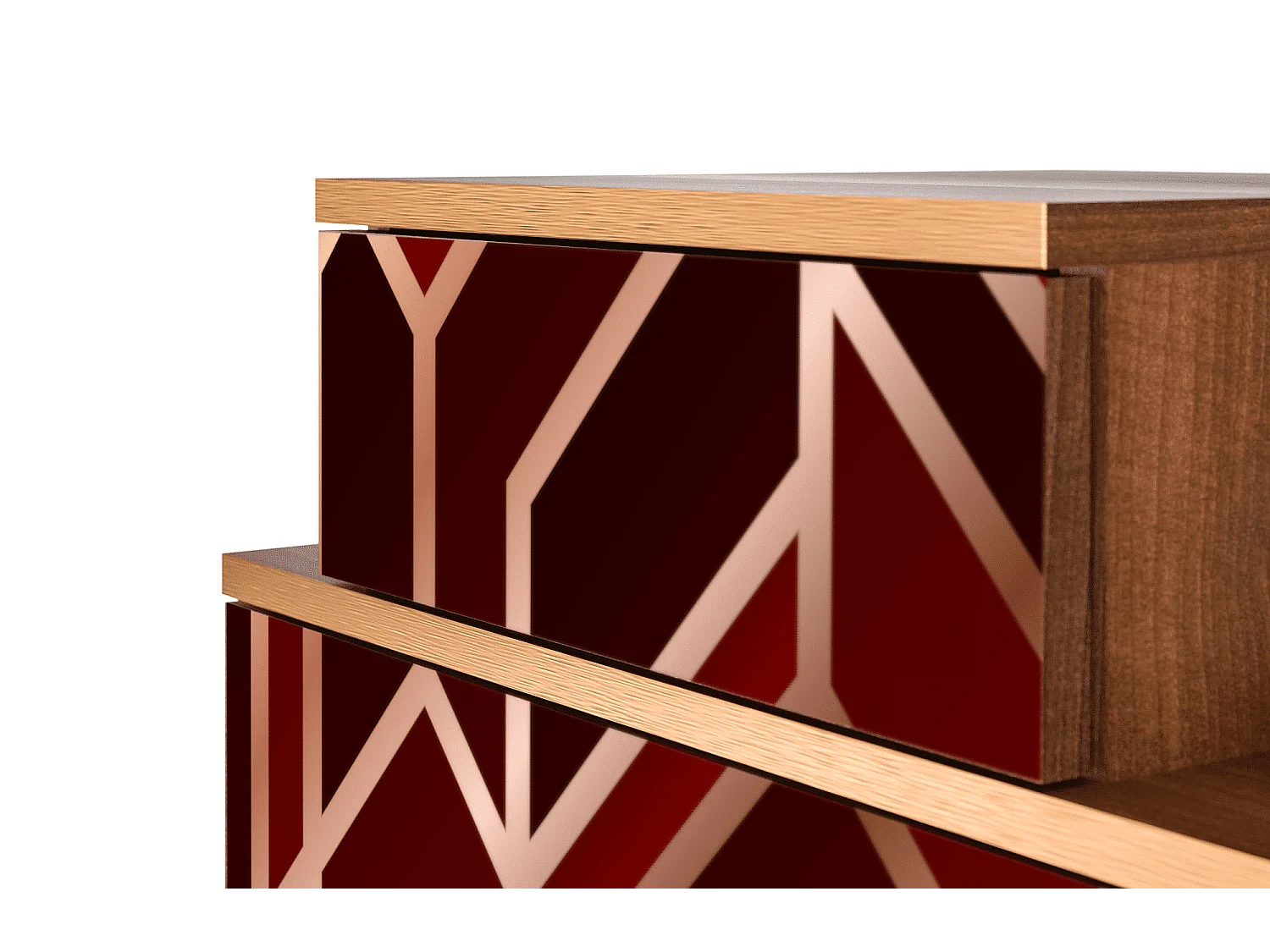 Table de nuit - 58х58х41 cm - NS1 - Velvet 1920's, Noyer