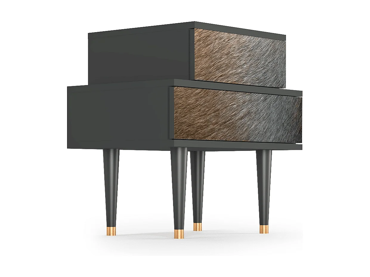 Comodino - 58х58х41 cm - NS1 - Peanut Hair, Antracite