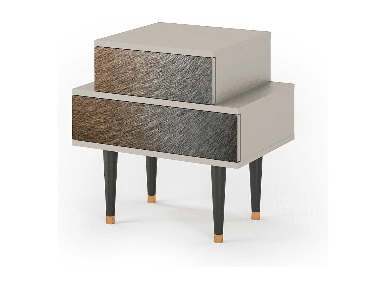 Table de nuit - 58х58х41 cm - NS1 - Peanut Hair, Sable