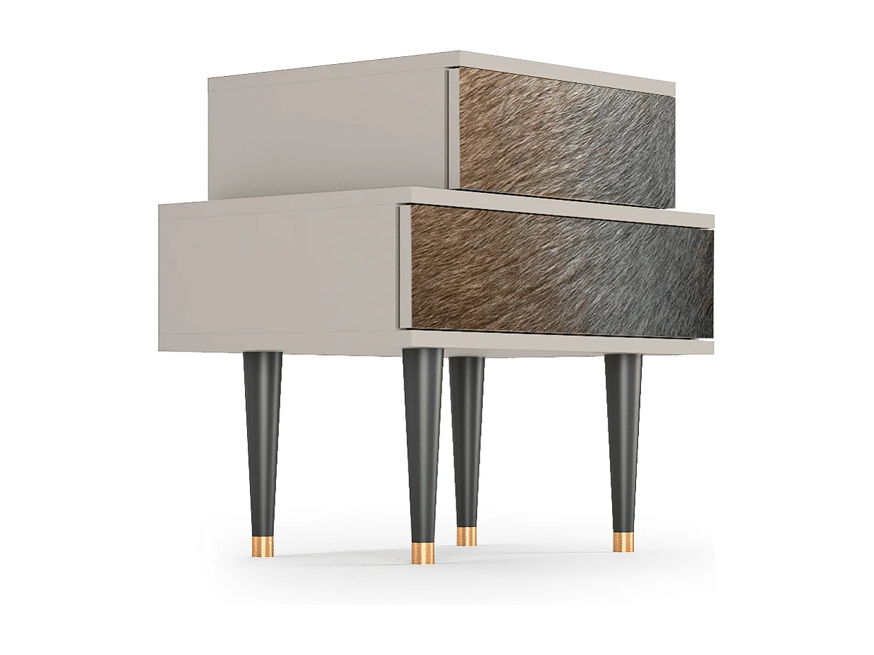 Table de nuit - 58х58х41 cm - NS1 - Peanut Hair, Sable