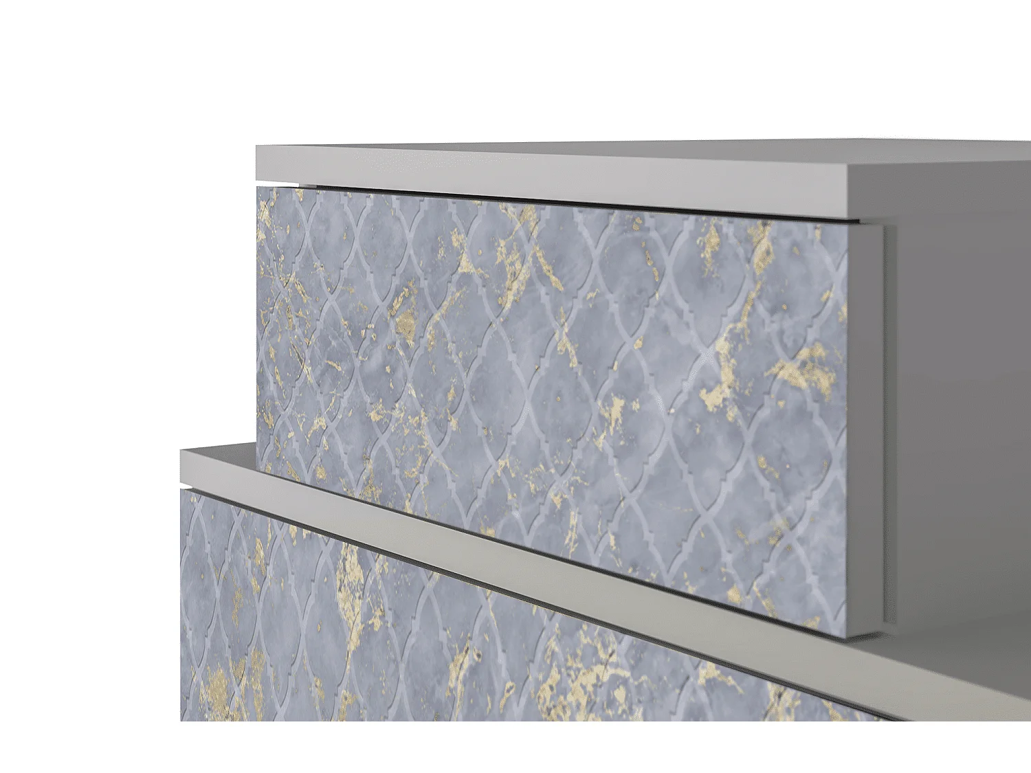 Table de nuit - 58х58х41 cm - NS1 - Golden Smoke, Gris