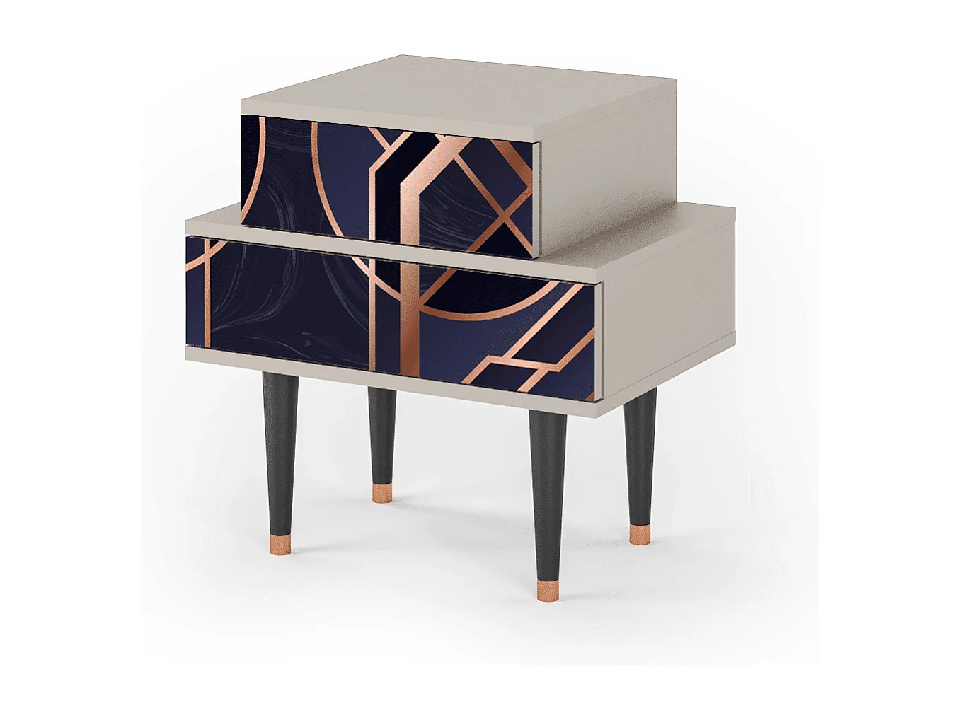 Table de nuit - 58х58х41 cm - NS1 - Purple Temple, Sable