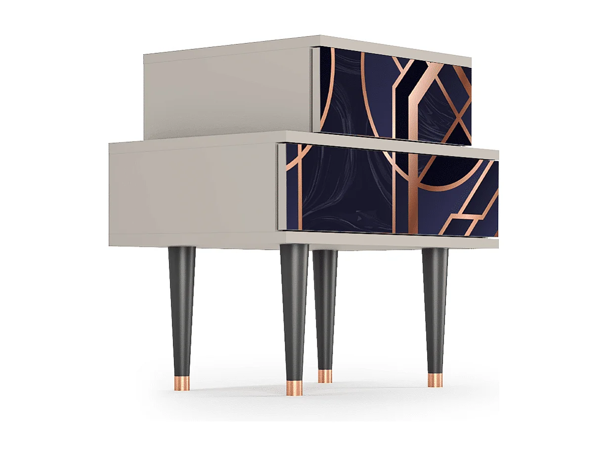 Table de nuit - 58х58х41 cm - NS1 - Purple Temple, Sable