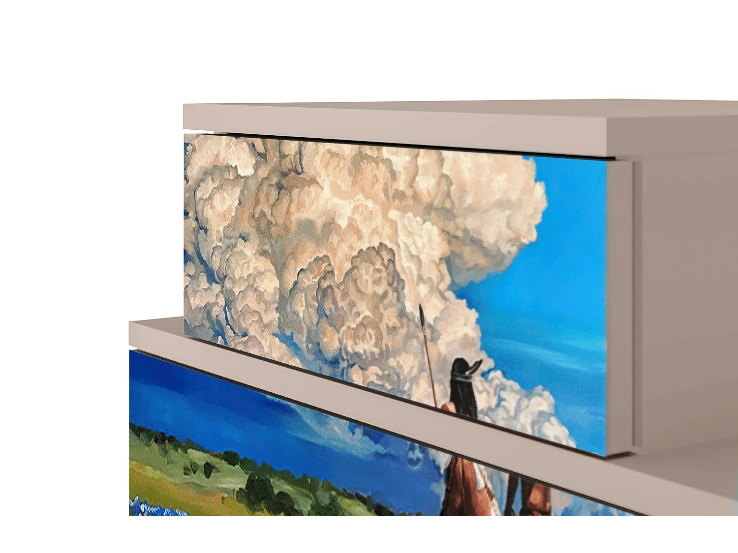 Table de nuit - 58х58х41 cm - NS1 - Thunderheads by Dean, Latte